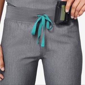 FIGS basic scrub pants gray and teal XS